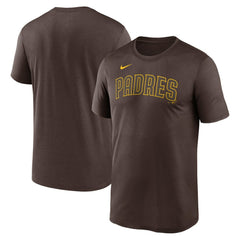 San Diego Padres Legend Fuse Wordmark T-Shirt  Brown