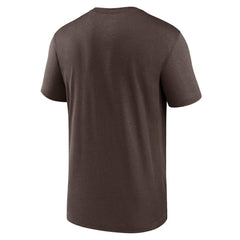 San Diego Padres Legend Fuse Wordmark T-Shirt  Brown