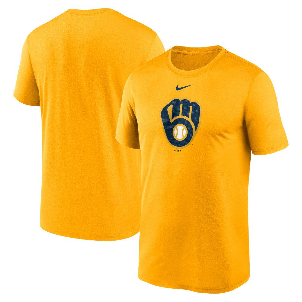 Milwaukee Brewers Legend Fuse Large Logo Dri-FIT T-Shirt Gold