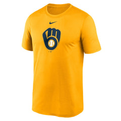 Milwaukee Brewers Legend Fuse Large Logo Dri-FIT T-Shirt Gold