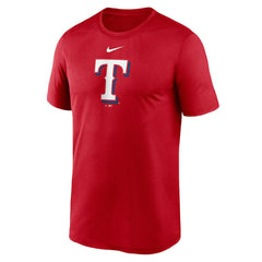 Texas Rangers Legend Fuse Large Logo Dri-FIT T-Shirt Red