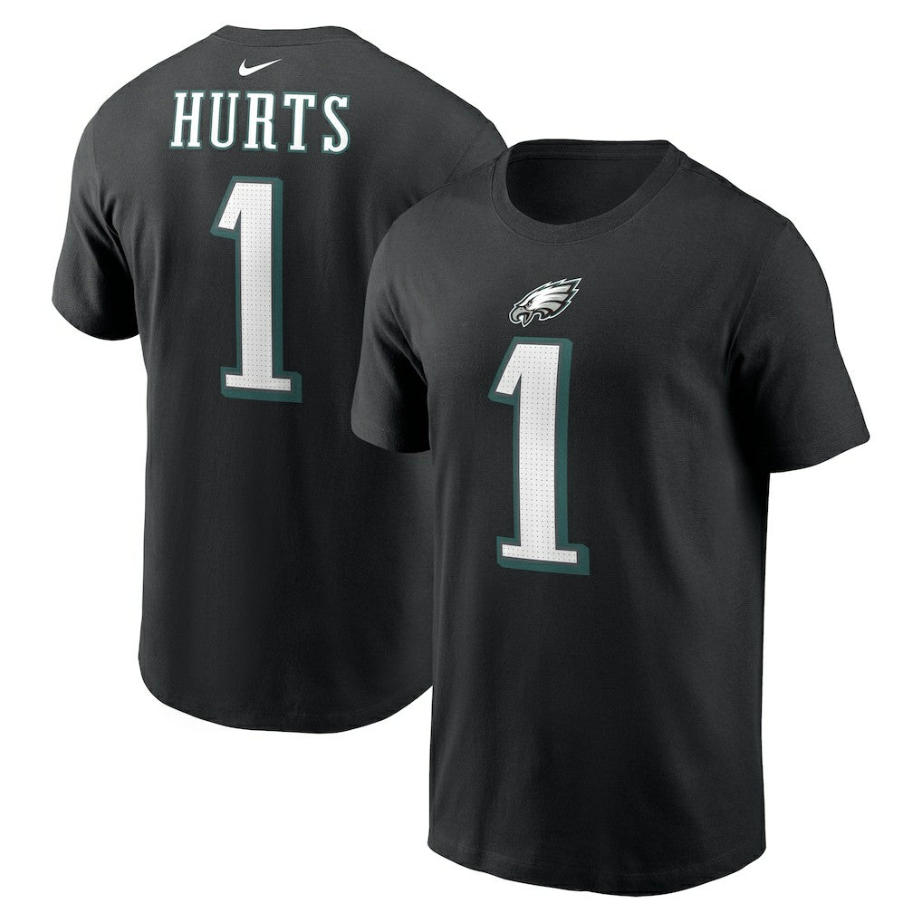 Jalen Hurts Philadelphia Eagles Player Name & Number T-Shirt - Black sale