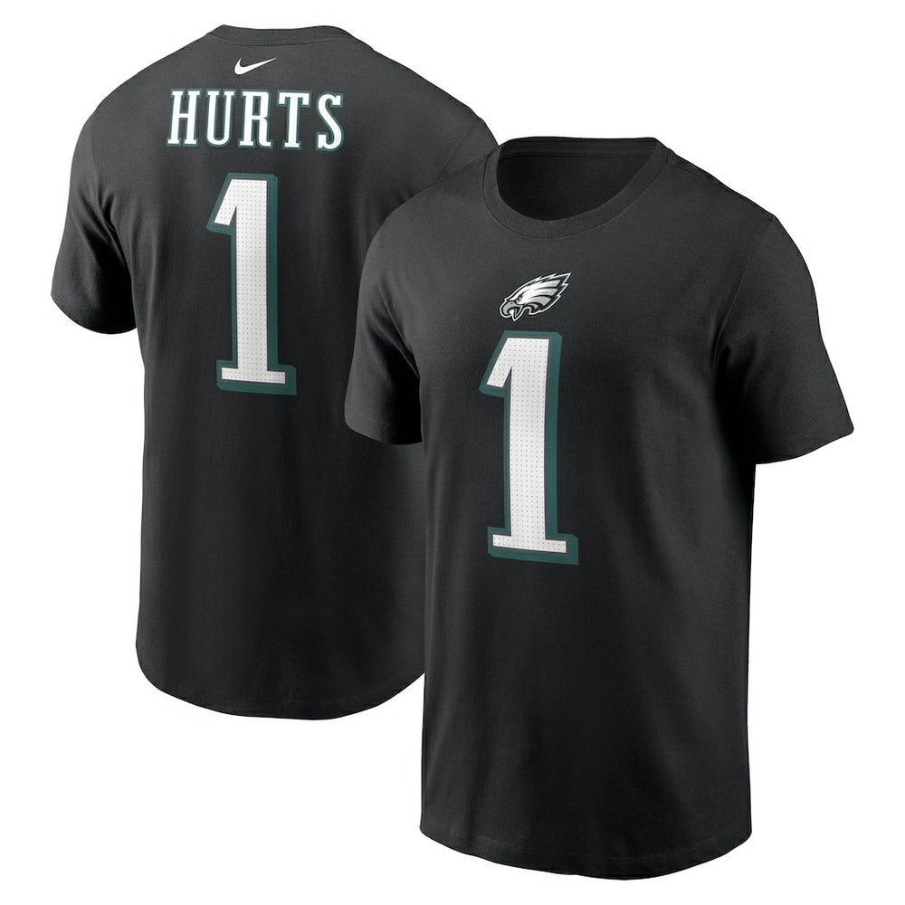 Jalen Hurts Philadelphia Eagles Player Name & Number T-Shirt - Black sale