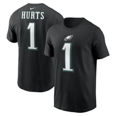 Jalen Hurts Philadelphia Eagles Player Name & Number T-Shirt - Black sale