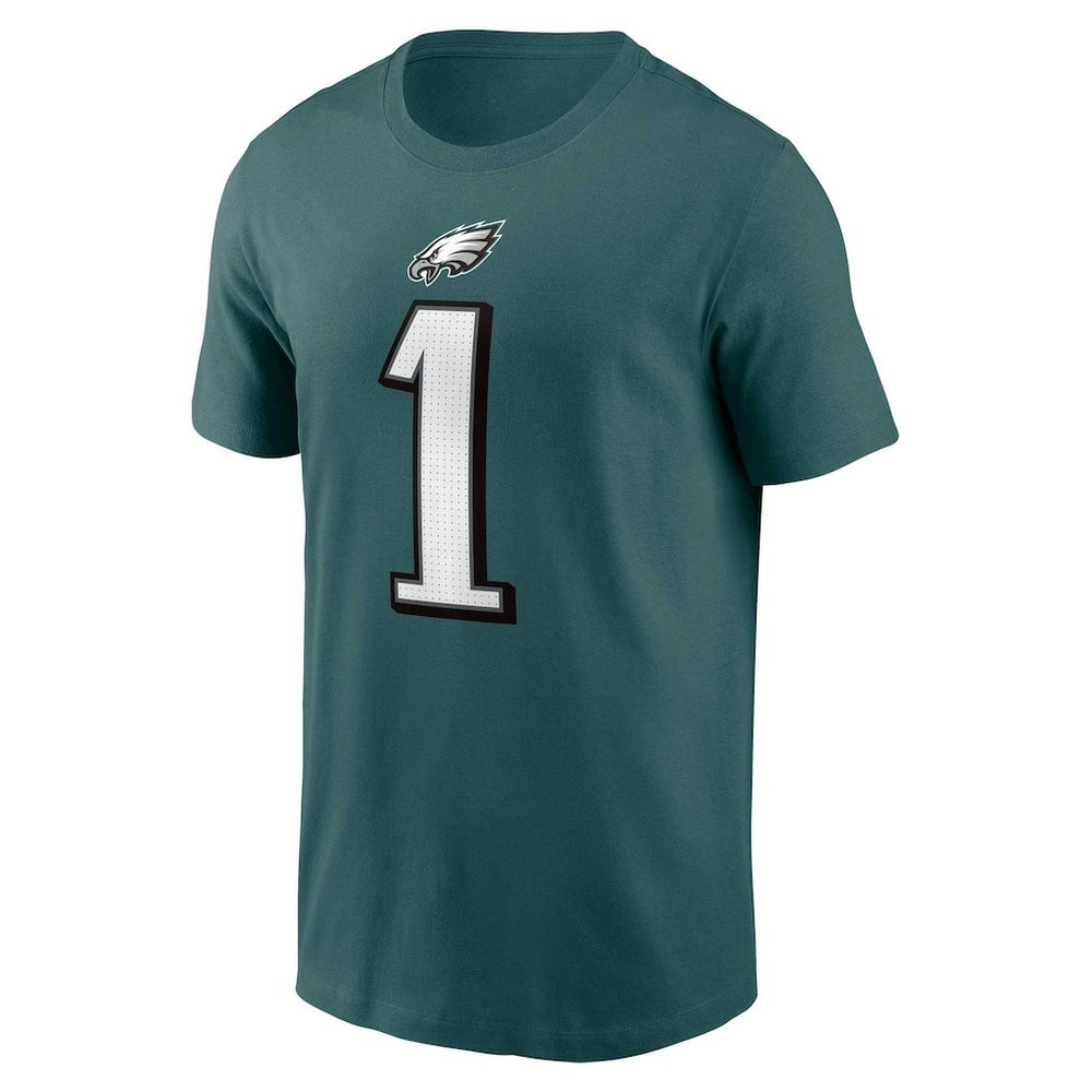 Jalen Hurts Philadelphia Eagles Player Name & Number T-Shirt - Midnight Green discount