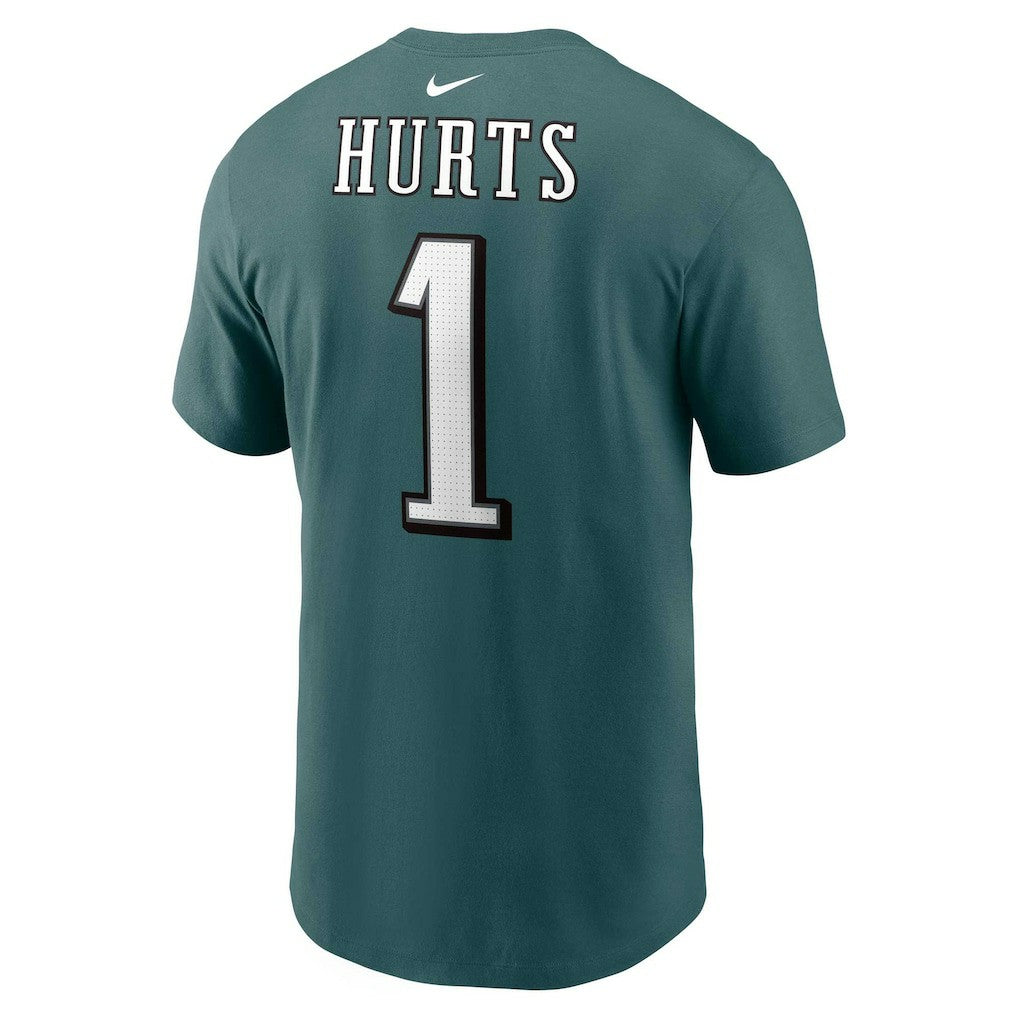 Jalen Hurts Philadelphia Eagles Player Name & Number T-Shirt - Midnight Green discount
