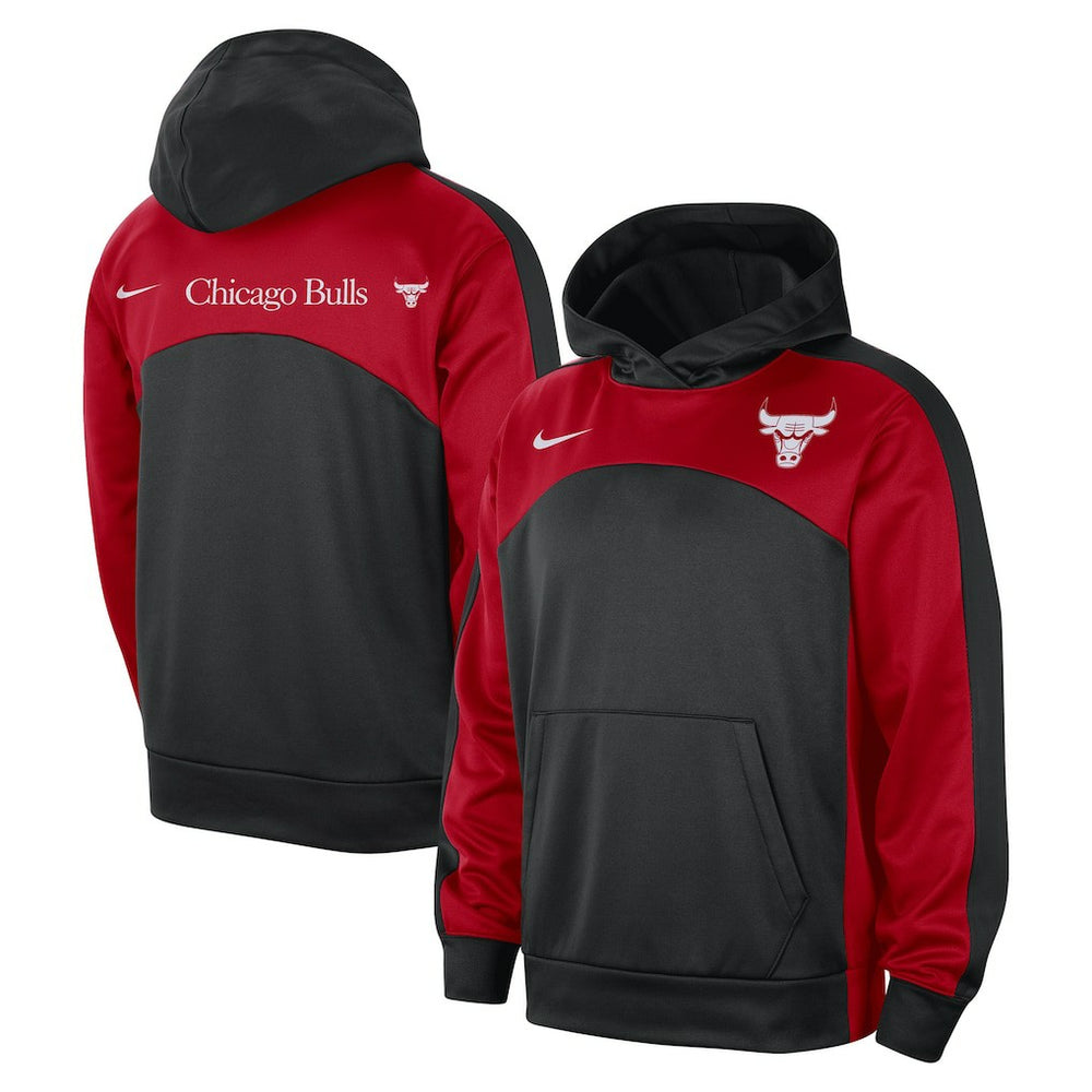 Chicago Bulls Authentic Starting Five Force Performance Pullover Hoodie - Black/Red for sale