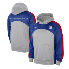 Philadelphia 76ers Authentic Starting Five Force Performance Pullover Hoodie - Gray/Royal on sale
