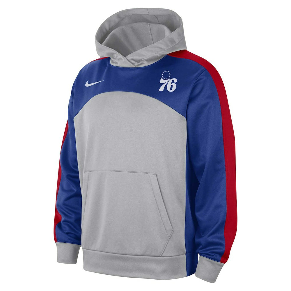 Philadelphia 76ers Authentic Starting Five Force Performance Pullover Hoodie - Gray/Royal on sale