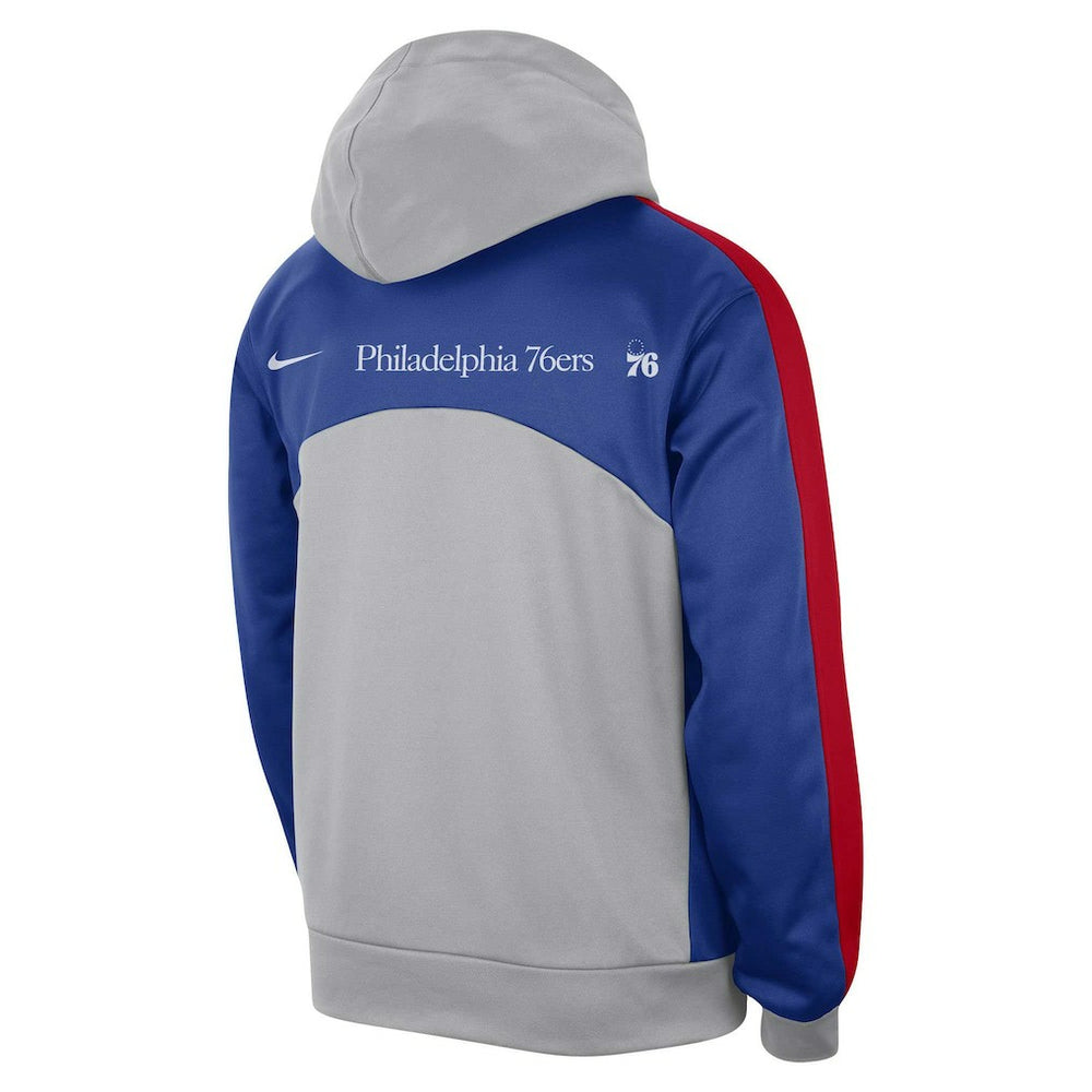 Philadelphia 76ers Authentic Starting Five Force Performance Pullover Hoodie - Gray/Royal on sale