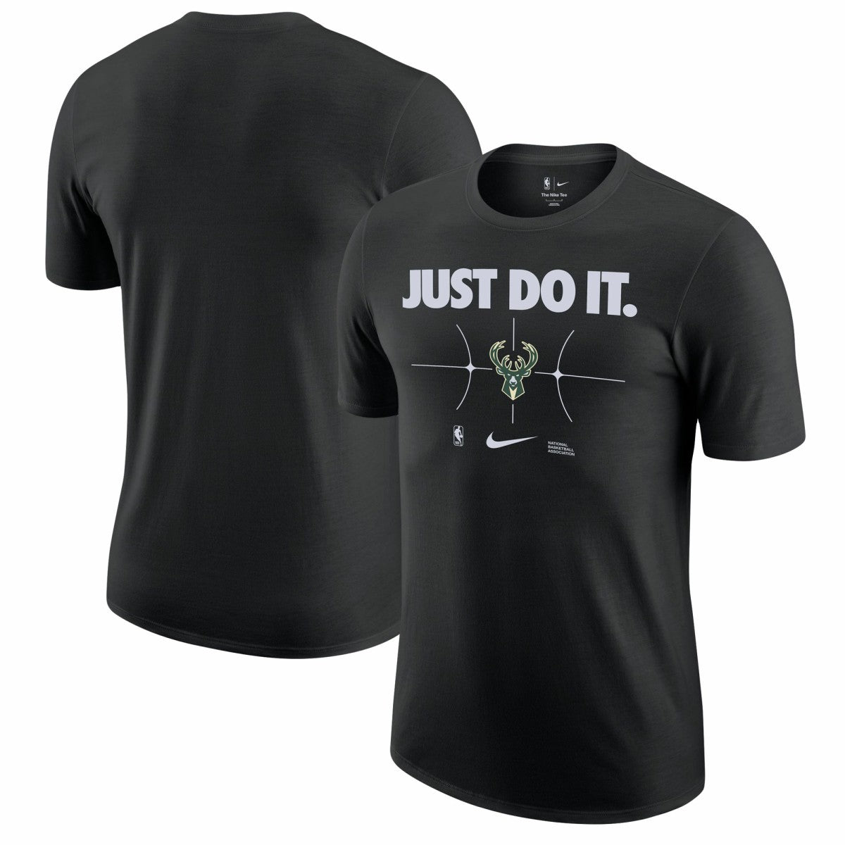 Milwaukee Bucks Just Do It T-Shirt - Black discount