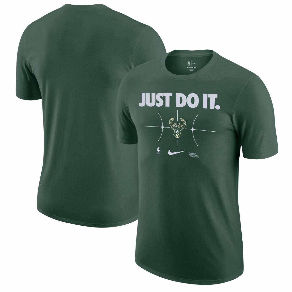 Milwaukee Bucks Just Do It T-Shirt - Hunter Green shop