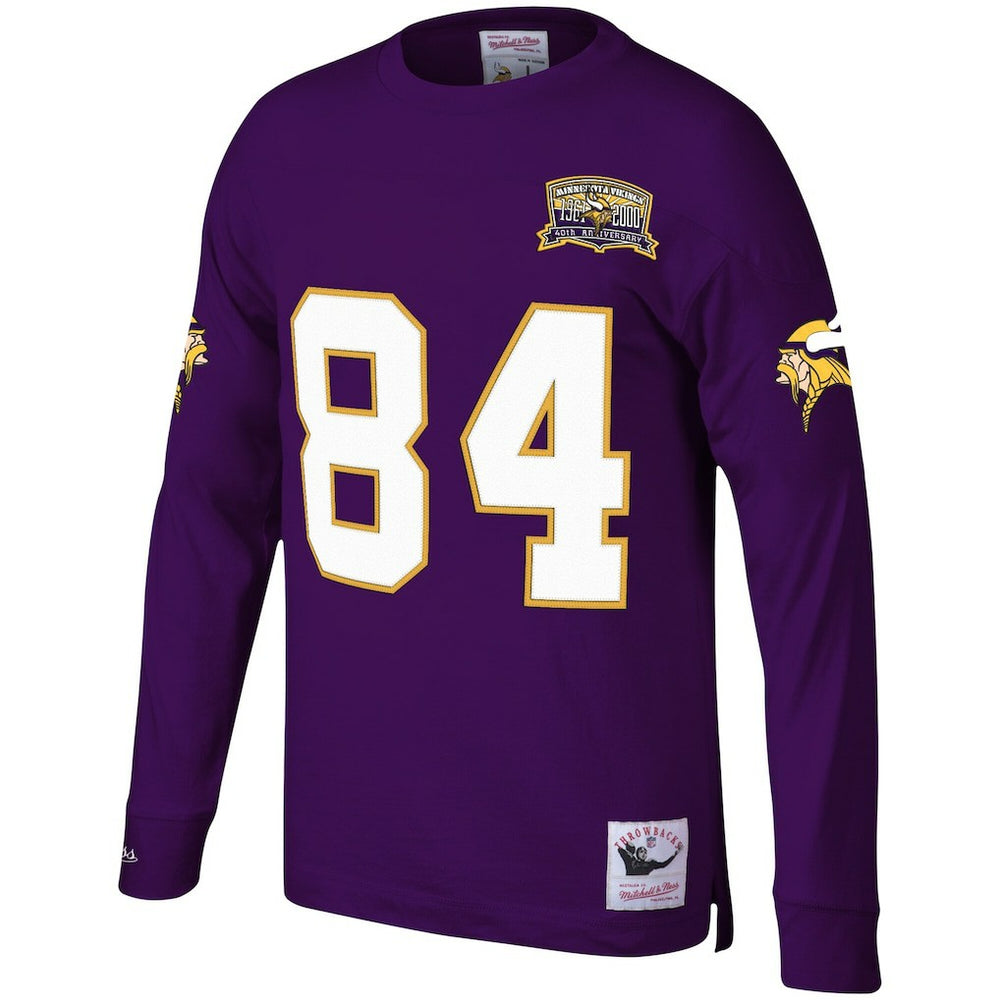 Randy Moss Minnesota Vikings Big & Tall Retired Player Name & Number Long Sleeve Top - Purple discount