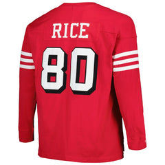 Jerry Rice San Francisco 49ers Big & Tall Cut & Sew Player Name & Number Long Sleeve T-Shirt - Scarlet sale
