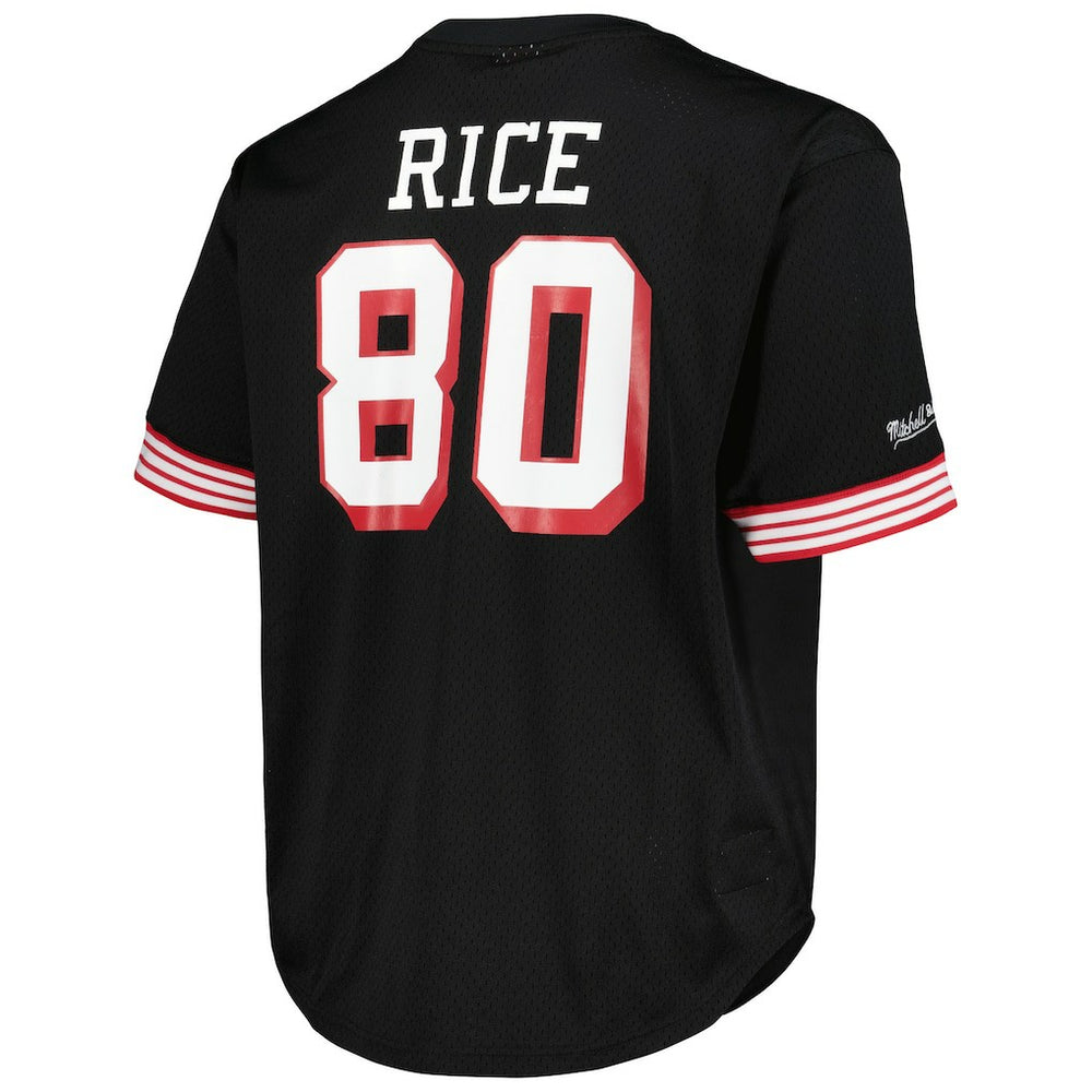 Jerry Rice San Francisco 49ers Big & Tall Mesh Player Name & Number Top - Black outlet