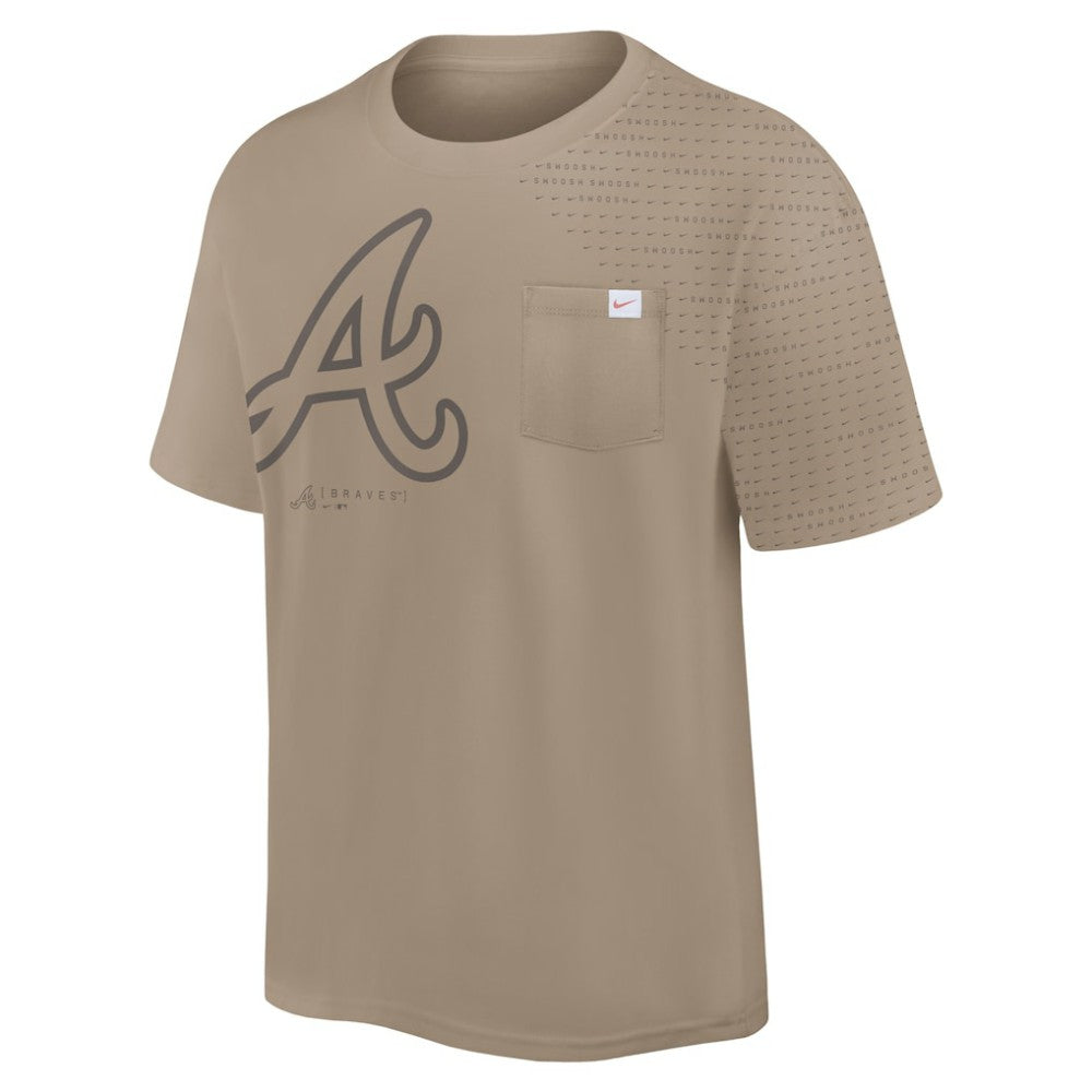 Atlanta Braves Statement Max90 Pocket T-Shirt Khaki