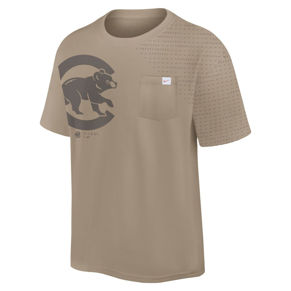 Chicago Cubs Statement Max90 Pocket T-Shirt Khaki