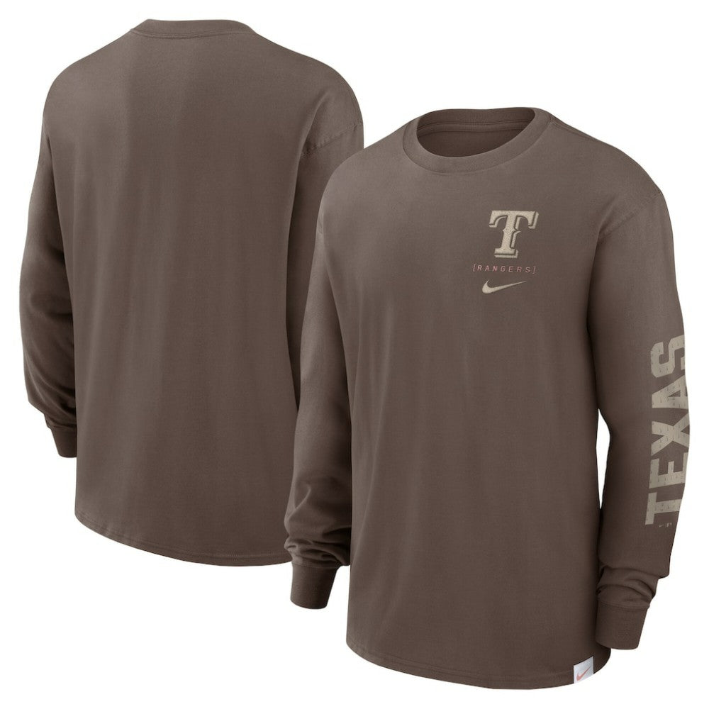 Texas Rangers Statement Max90 Long Sleeve T-Shirt Light Brown