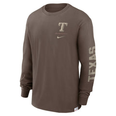 Texas Rangers Statement Max90 Long Sleeve T-Shirt Light Brown