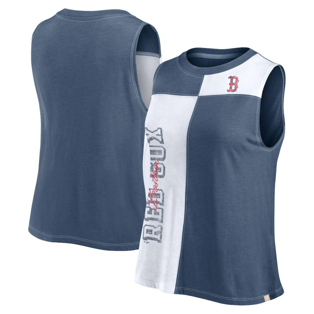 Boston Red Sox Women's Color-Block Tank Top Navy/White