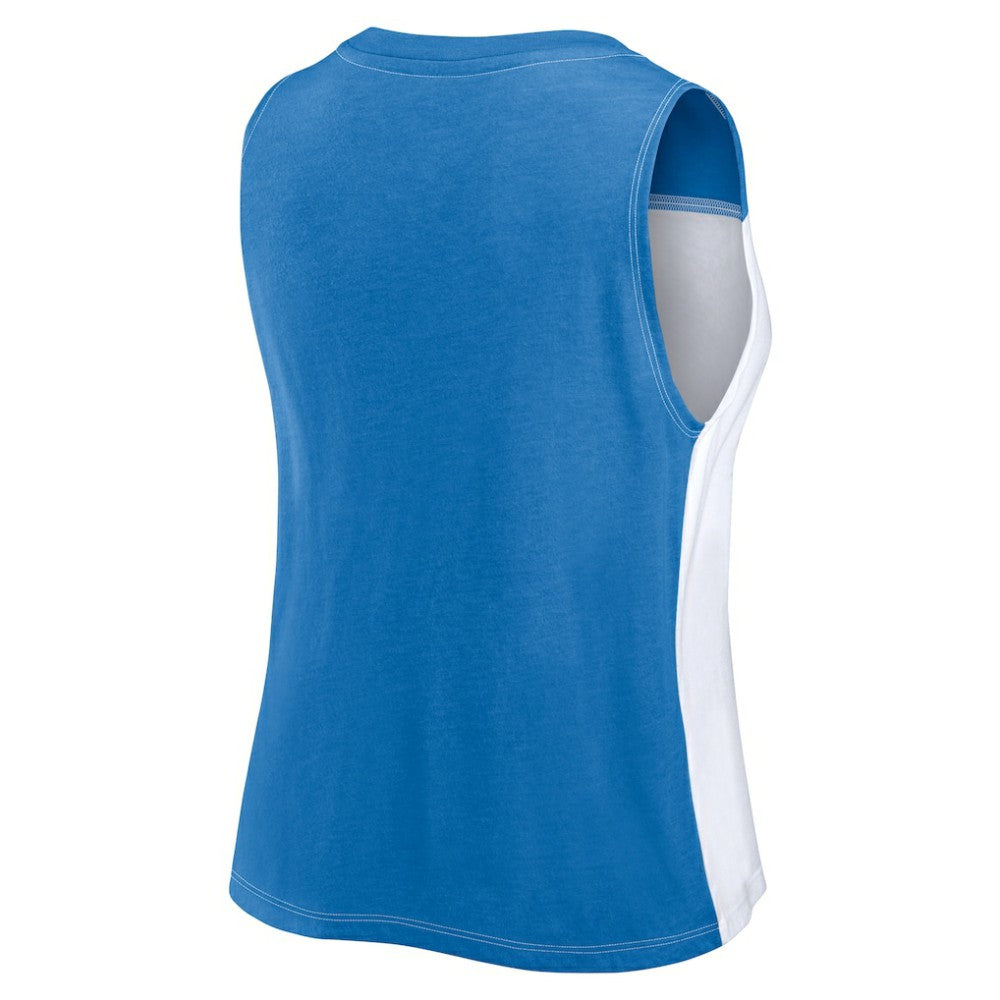 Los Angeles Dodgers Women's Color-Block Tank Top Royal/White
