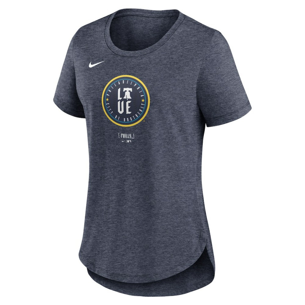 Philadelphia Phillies Women's 2024 City Connect Tri-Blend T-Shirt Navy