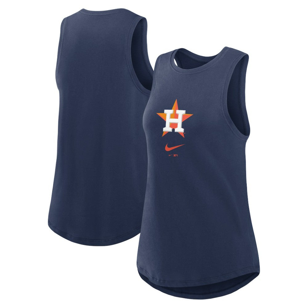Houston Astros Women's Legacy Icon High Neck Dri-FIT Tank Top Navy