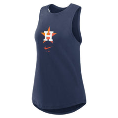 Houston Astros Women's Legacy Icon High Neck Dri-FIT Tank Top Navy
