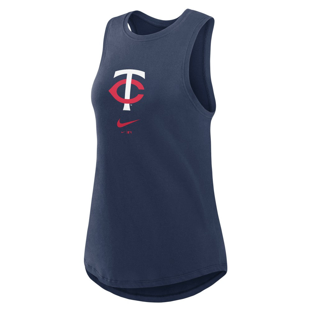 Minnesota Twins Women's Legacy Icon High Neck Dri-FIT Tank Top Navy