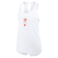 Houston Astros Women's Open-Back Crisscross Dri-FIT Tank Top White