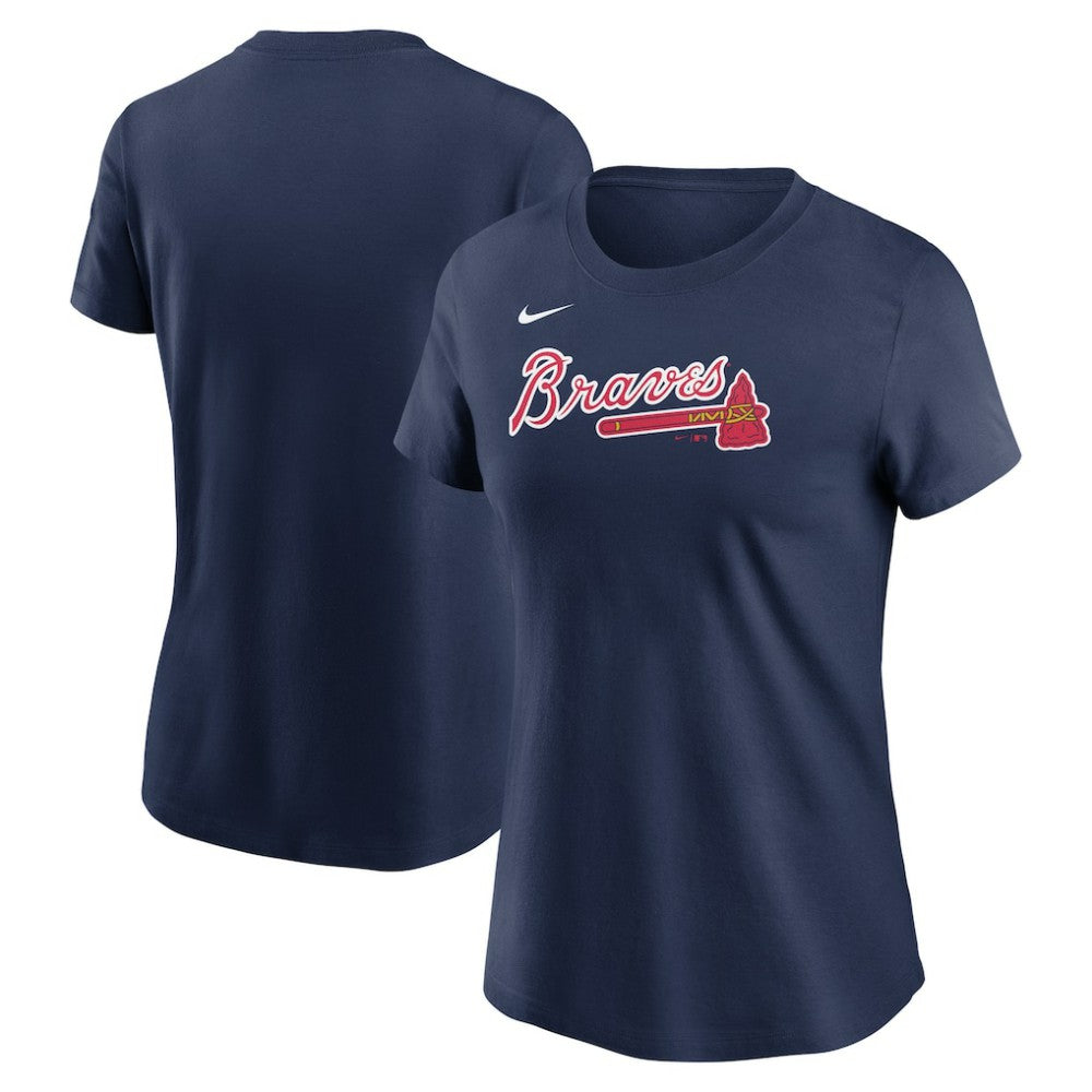 Atlanta Braves Women's Wordmark T-Shirt Navy