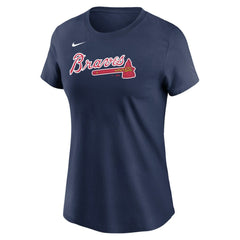 Atlanta Braves Women's Wordmark T-Shirt Navy