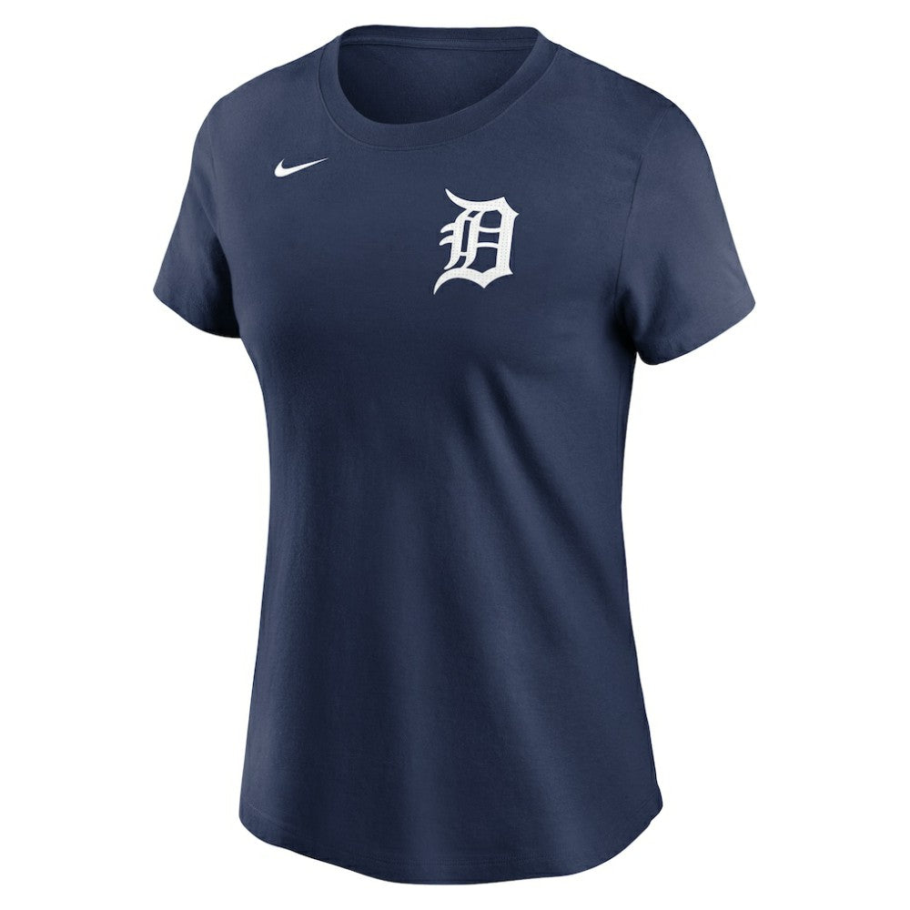 Detroit Tigers Women's Wordmark T-Shirt Navy