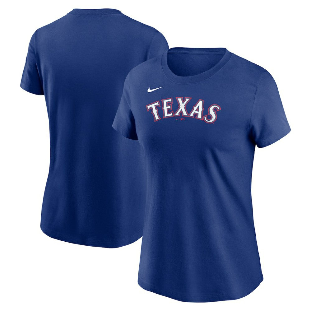 Texas Rangers Women's Wordmark T-Shirt Royal