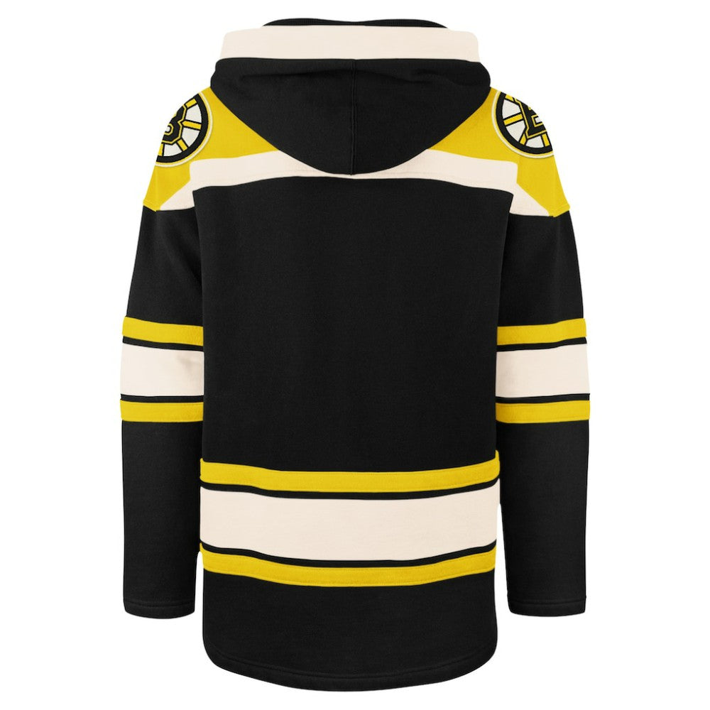 Boston Bruins '47 100th Anniversary Superior Lacer Pullover Hoodie - Black Hoodies