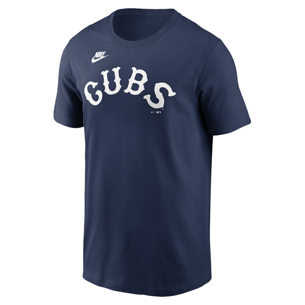 Chicago Cubs Cooperstown Collection Wordmark T-Shirt Navy