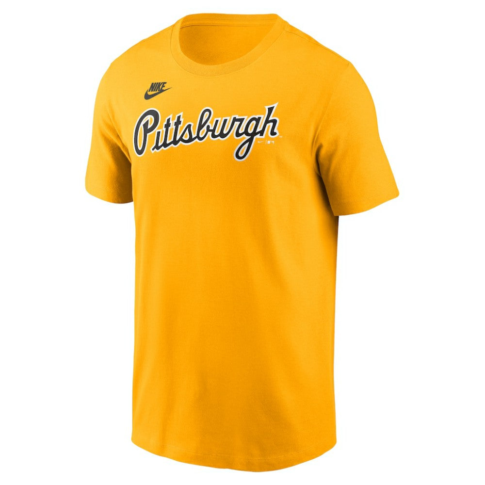 Pittsburgh Pirates Cooperstown Collection Wordmark T-Shirt Gold