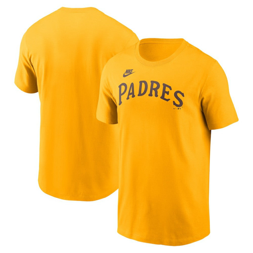 San Diego Padres Cooperstown Collection Wordmark T-Shirt Gold