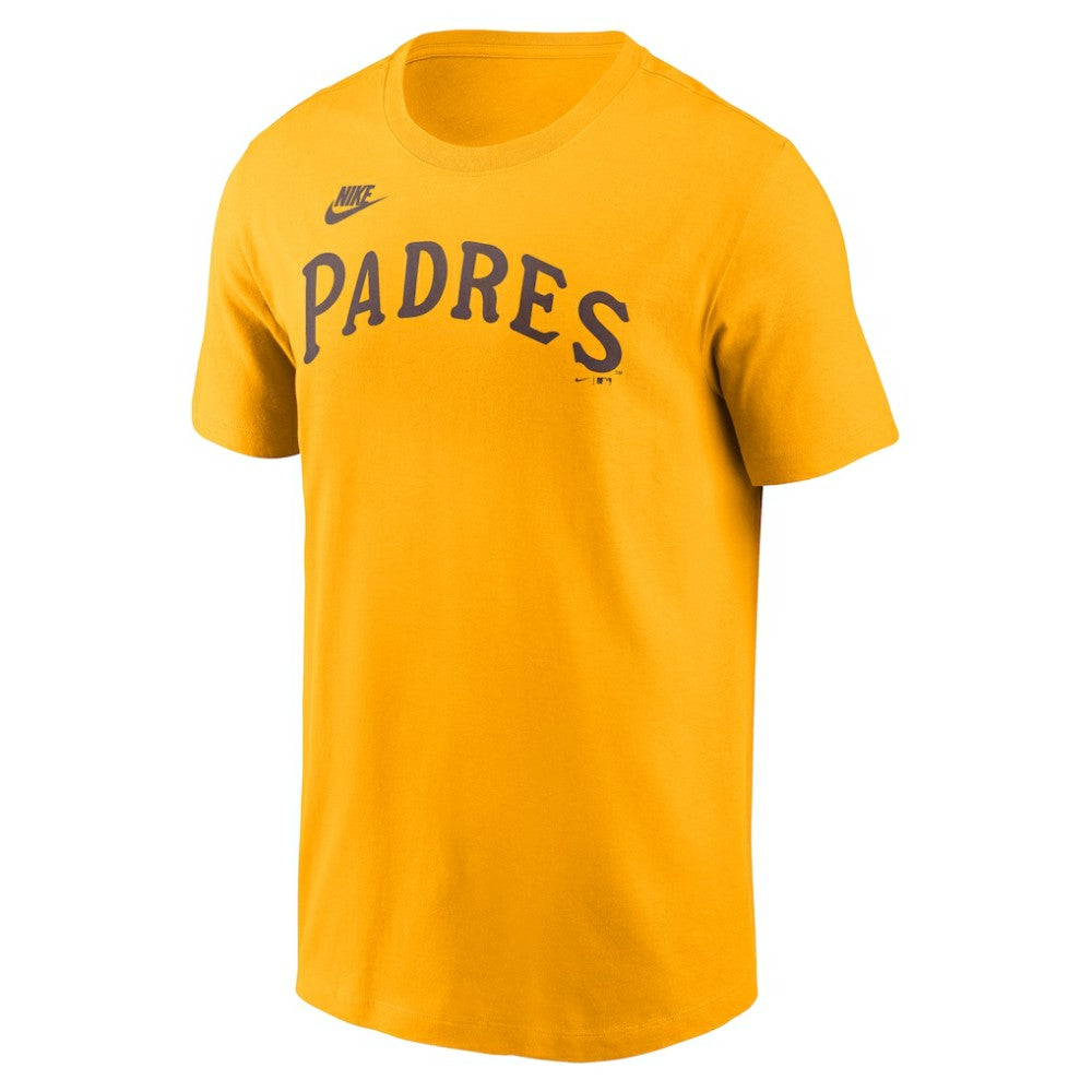 San Diego Padres Cooperstown Collection Wordmark T-Shirt Gold