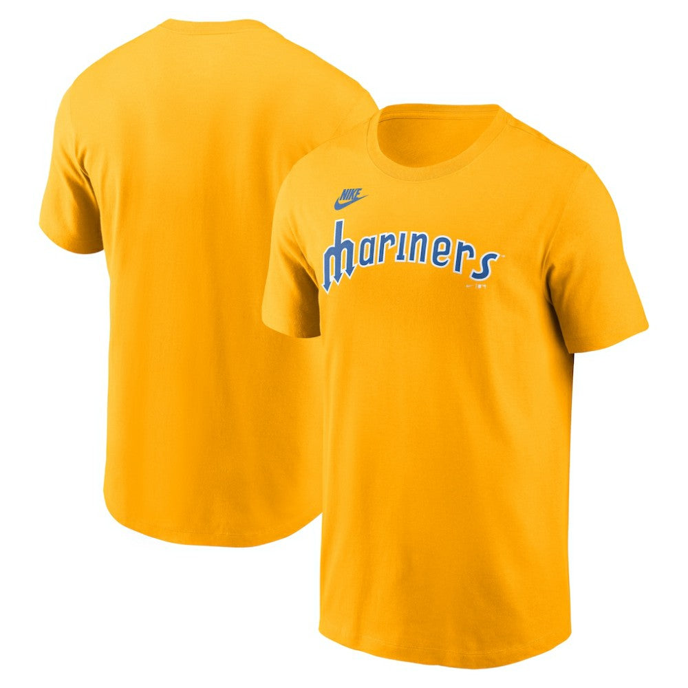 Seattle Mariners Cooperstown Collection Wordmark T-Shirt Gold