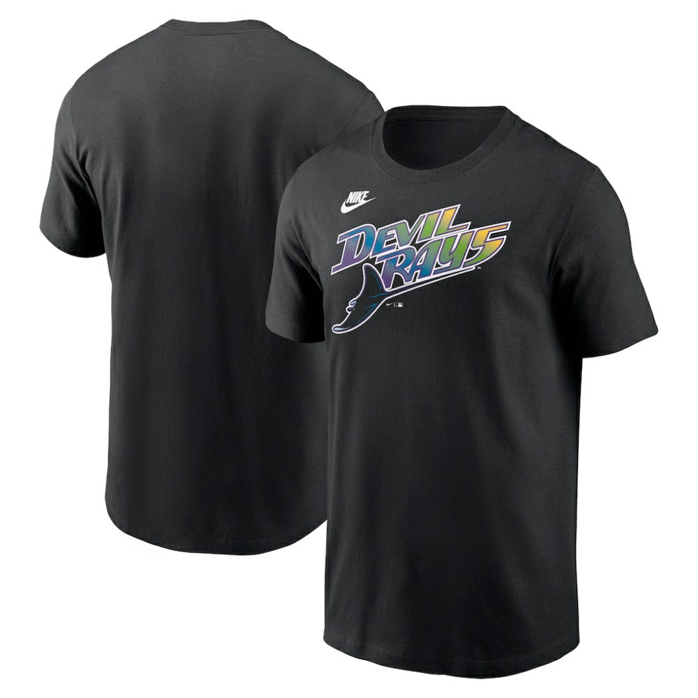 Tampa Bay Rays Cooperstown Collection Wordmark T-Shirt Black