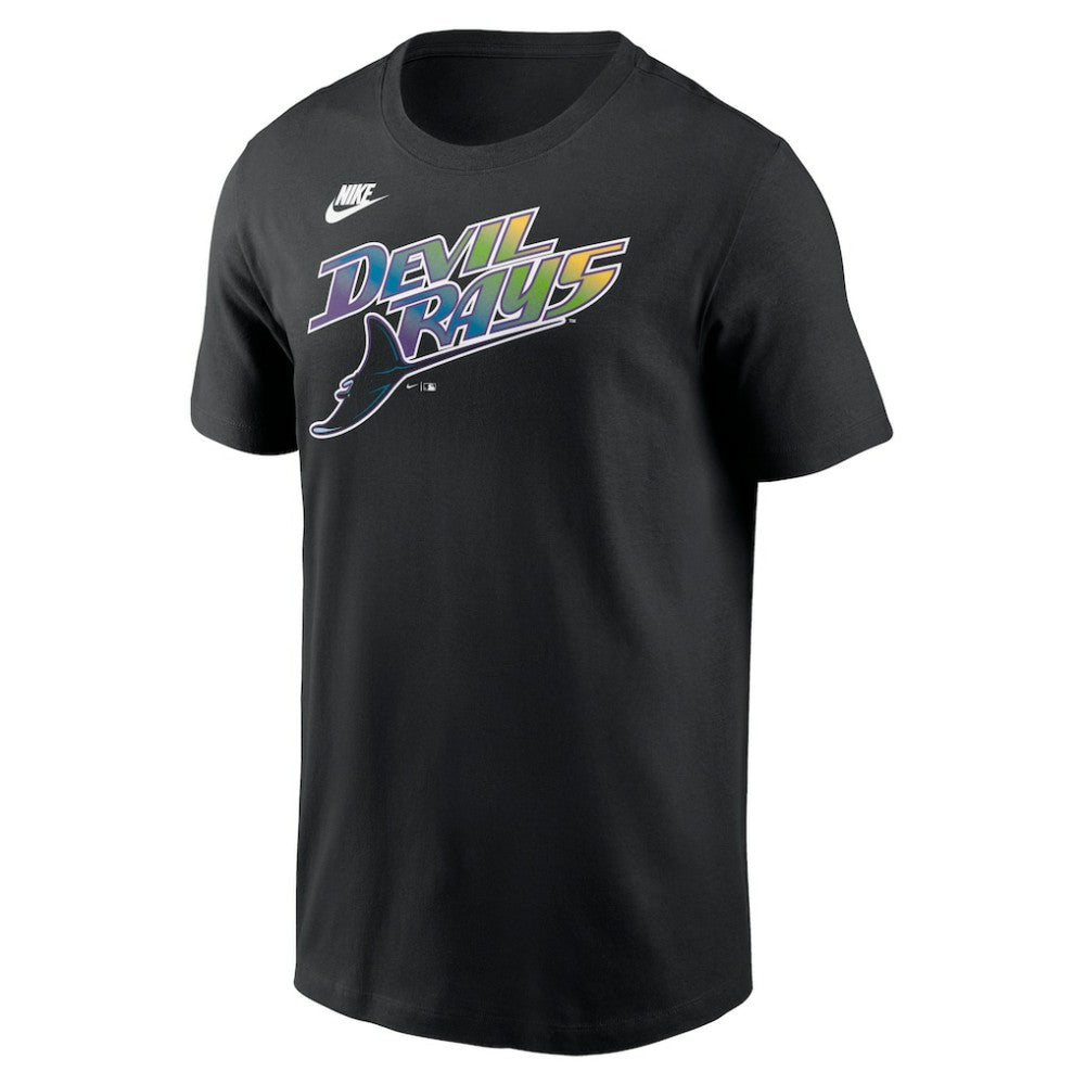 Tampa Bay Rays Cooperstown Collection Wordmark T-Shirt Black