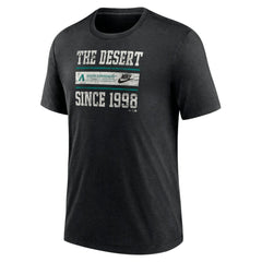 Arizona Diamondbacks Cooperstown Collection Local Stack Tri-Blend T-Shirt Heather Black
