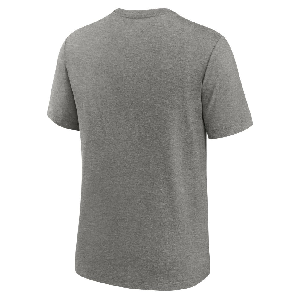 Milwaukee Brewers Cooperstown Collection Local Stack Tri-Blend T-Shirt Heather Charcoal