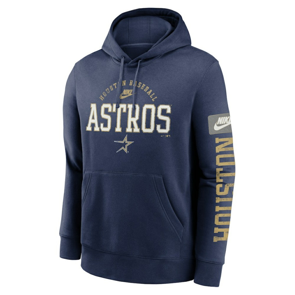 Houston Astros Cooperstown Collection Splitter Club Fleece Pullover Hoodie Navy