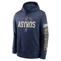 Houston Astros Cooperstown Collection Splitter Club Fleece Pullover Hoodie Navy