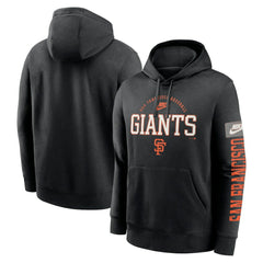 San Francisco Giants Cooperstown Collection Splitter Club Fleece Pullover Hoodie Black