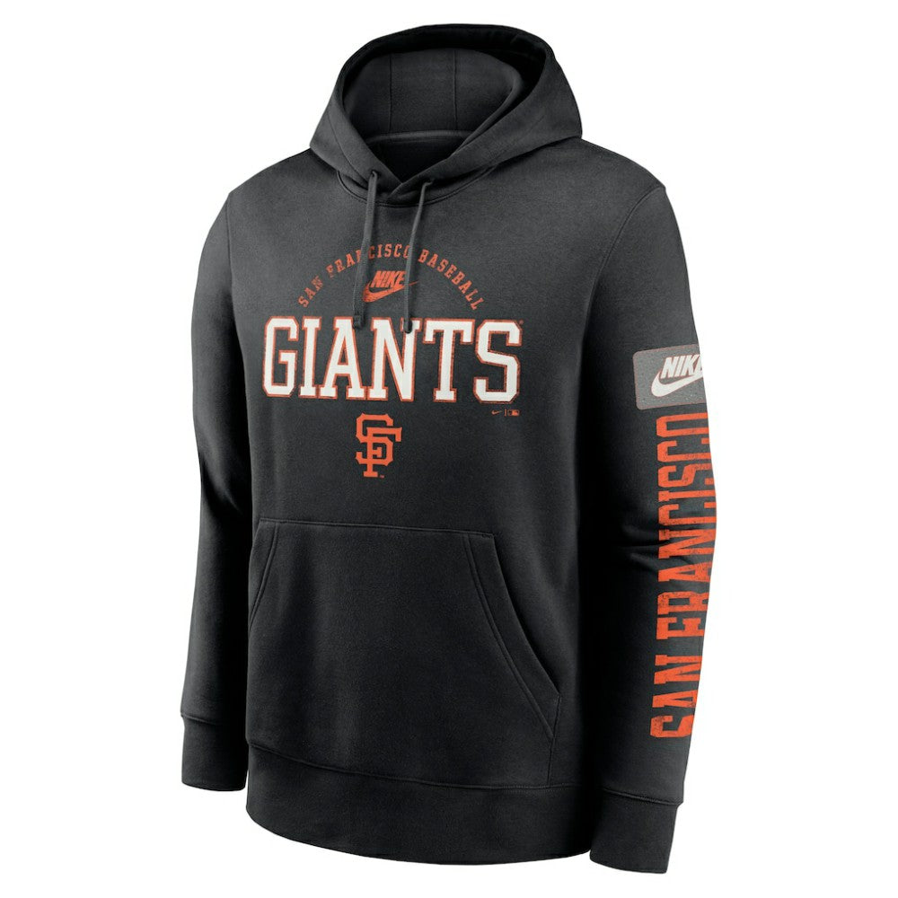 San Francisco Giants Cooperstown Collection Splitter Club Fleece Pullover Hoodie Black
