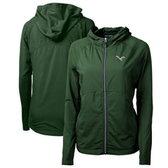 Philadelphia Eagles Cutter & Buck Women's Gridiron Classics Logo Adapt Eco Knit Hybrid Recycled Full-Zip Hoodie - Hunter Green online