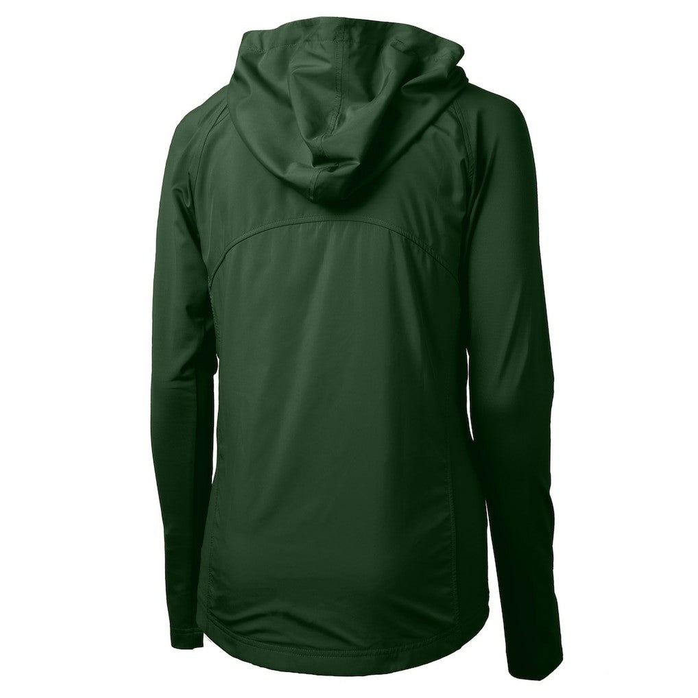 Philadelphia Eagles Cutter & Buck Women's Gridiron Classics Logo Adapt Eco Knit Hybrid Recycled Full-Zip Hoodie - Hunter Green online